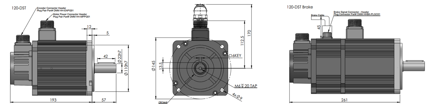 DST 1.8kW AC Servo Motor